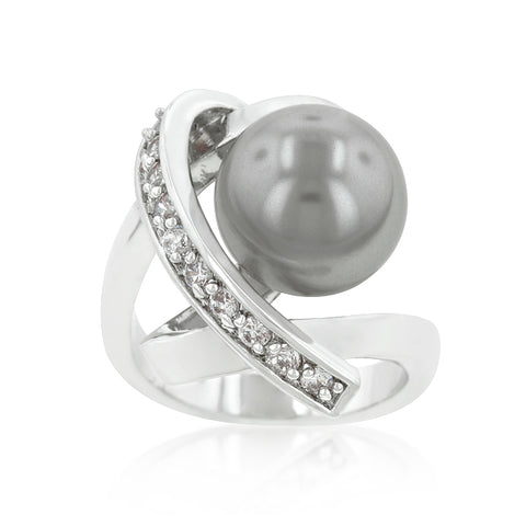 Sisley Dark Grey Stimulate  Pearl Knotted Ring | 2.4ct