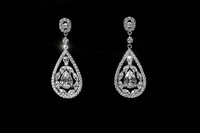 Tamara Cluster Dangle Earrings 46mm Beloved Sparkles Beloved Glamorous LLC