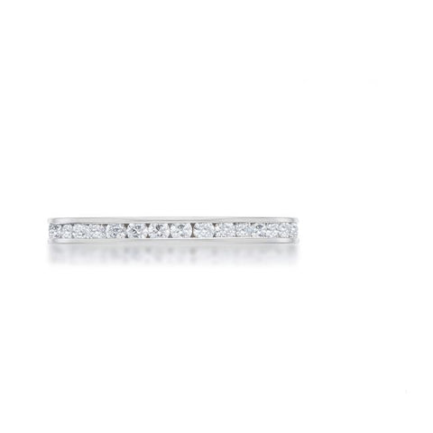 Teresa Clear Silver Eternity Ring | 1ct | Stainless Steel