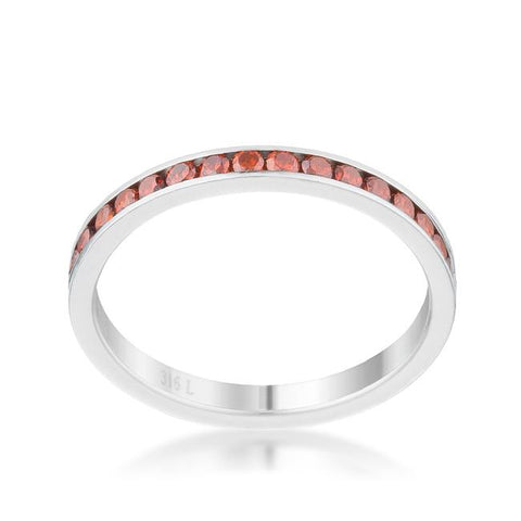 Teresa Dk Champagne Silver Eternity Ring | 1ct | Stainless Steel