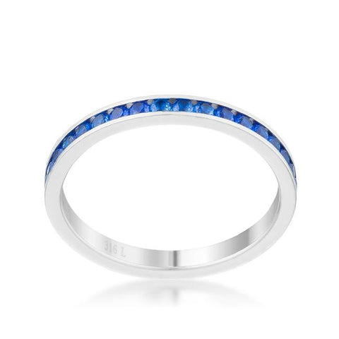 Teresa Sapphire Silver Eternity Ring | 1ct | Stainless Steel