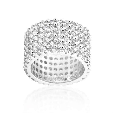 Tina CZ Eternity Wide Band Ring | 22ct