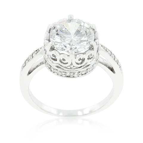 Vada 3ct Royal Crest Filigree Engagement Ring | 4.5ct