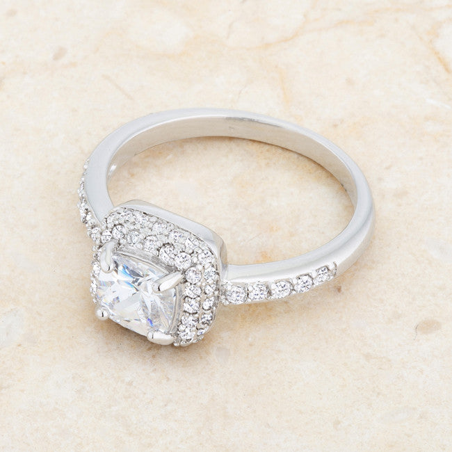 Serena Art Deco Vintage Inspired Cushion Cut Solitaire Engagement Ring | 2.5  Carat |Cubic Zirconia - Beloved Sparkles
 - 5