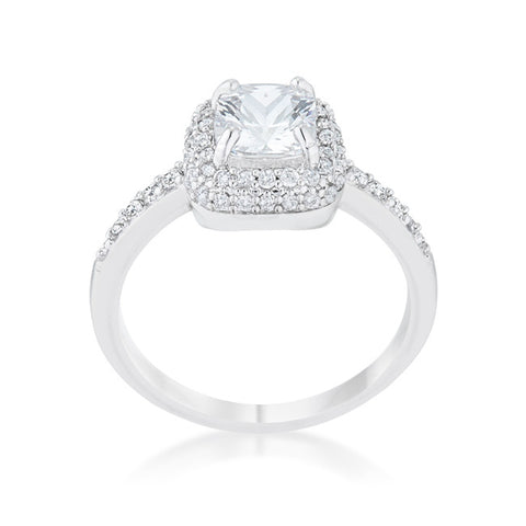 Serena Art Deco Vintage Inspired Cushion Cut Solitaire Engagement Ring | 2.5  Carat |Cubic Zirconia - Beloved Sparkles
 - 1