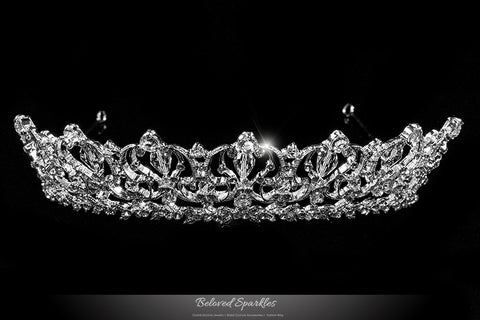 Marissa Vintage Art Deco Silver Tiara | Swarovski Crystal - Beloved Sparkles
 - 1