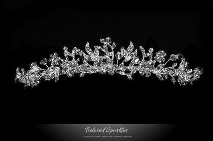 Gretchen Floral Cluster Crystal Tiara | Swarovski Crystal - Beloved Sparkles
 - 6