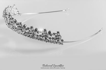 Kandace Classic Art Deco Silver Tiara | Swarovski Crystal - Beloved Sparkles
 - 9