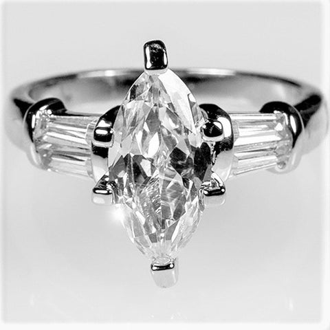 Laurain 2ct Marquise Solitaire Engagement Ring | 2.8ct