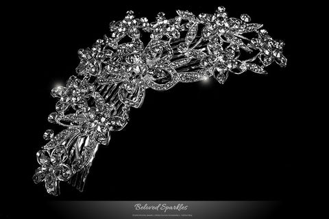 Sheri Vintage Cascade Flower Hair Comb | Crystal - Beloved Sparkles
 - 2