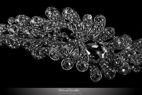 Daisey Bejeweled Floral Hair Comb | Crystal - Beloved Sparkles