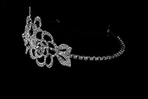 Francine Double Flower Headband | Swarovski Crystal - Beloved Sparkles