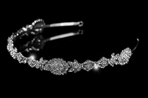 Kristy Art Deco Cluster Silver Headband | Swarovski Crystal - Beloved Sparkles
 - 2