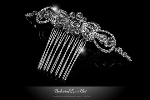 Dextra Vintage Bow Hair Comb | Swarovski Crystal - Beloved Sparkles