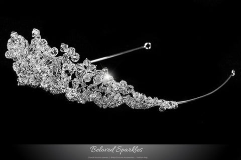 Madison Garden Cluster Silver Tiara | Swarovski Crystal - Beloved Sparkles
 - 2