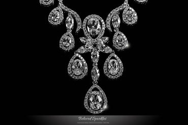 Amadela Vintage Teardrop Necklace Set | 80 Carat | Cubic Zirconia - Beloved Sparkles