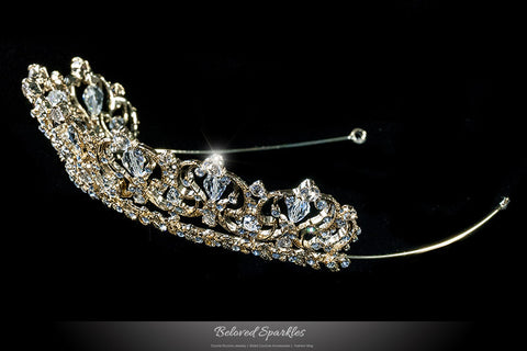 Marissa Vintage Art Deco Gold Tiara | Swarovski Crystal - Beloved Sparkles
 - 2