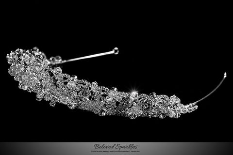 Ingrid Royal Cluster Silver Tiara | Swarovski Crystal - Beloved Sparkles
 - 2