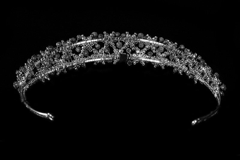 Krisma Floral Cluster Silver Tiara | Swarovski Crystal - Beloved Sparkles
 - 2