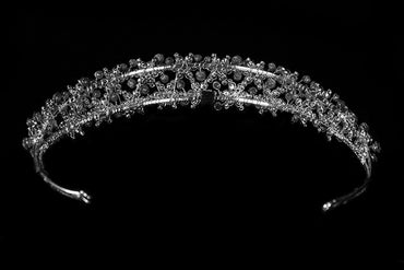 Krisma Floral Cluster Silver Tiara | Swarovski Crystal - Beloved Sparkles
 - 2