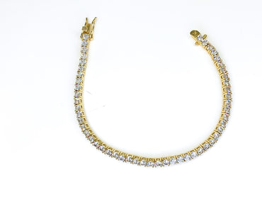 Cassidy 3mm Clear Round Tennis Bracelet – 7in | 10ct