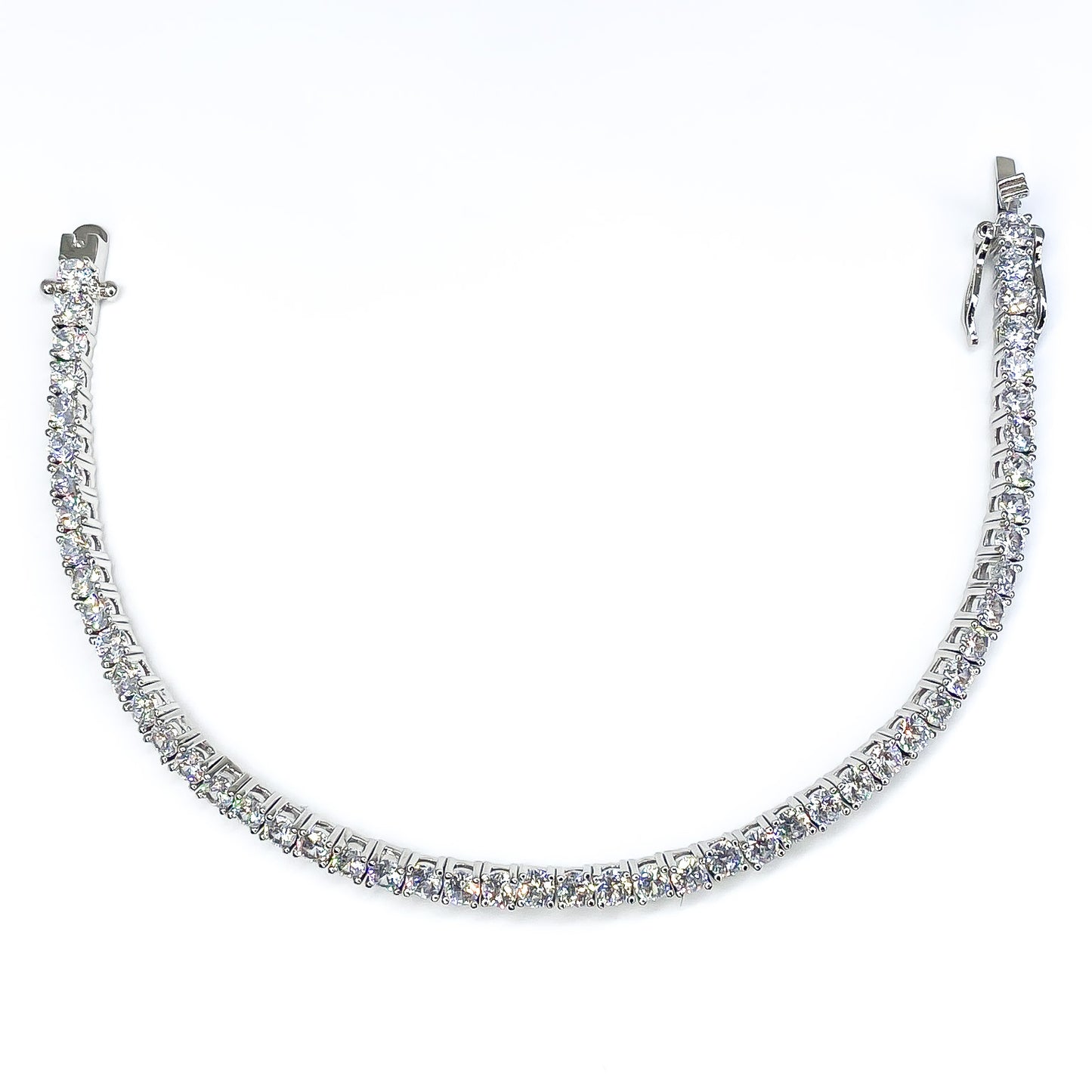 Cassidy 3mm Round CZ Tennis Bracelet – 7in | 10ct