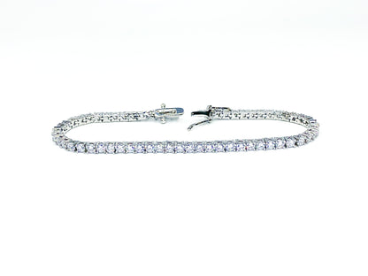 Cassidy 3mm Round CZ Tennis Bracelet – 7in | 10ct