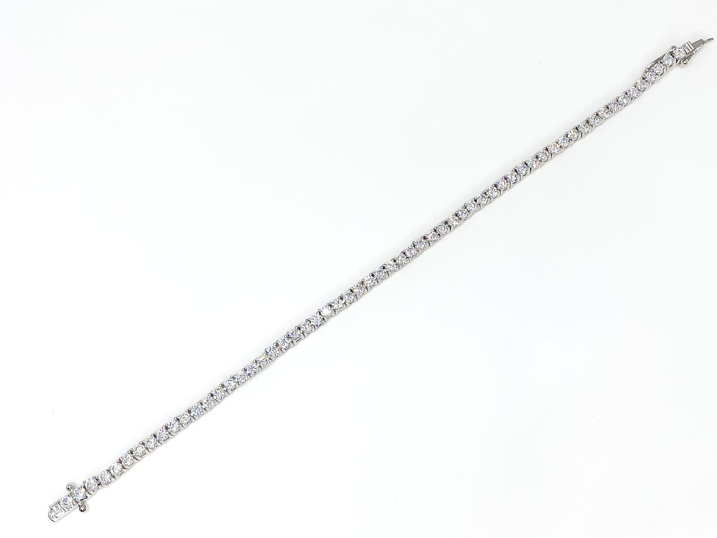 Cassidy 3mm Round CZ Tennis Bracelet – 7in | 10ct