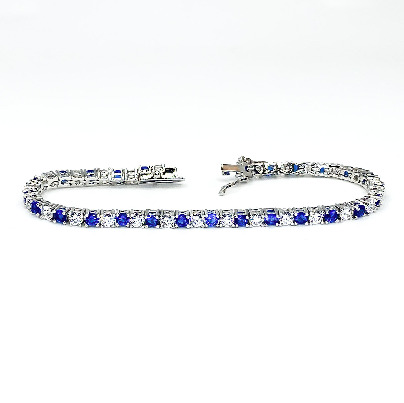 Cassidy 3mm Sapphire Round Tennis Bracelet - 7in | 10ct