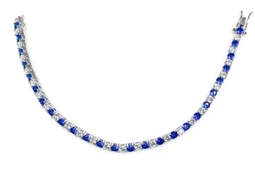 Cassidy 3mm Sapphire Round Tennis Bracelet - 7in | 10ct