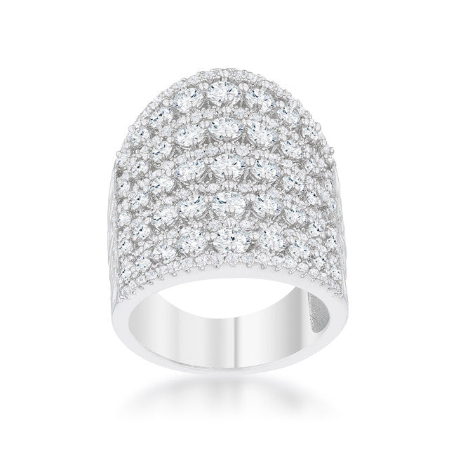 Charlyn Art Deco Cluster Statement Cocktail Ring | 7 Carat | Cubic Zirconia - Beloved Sparkles