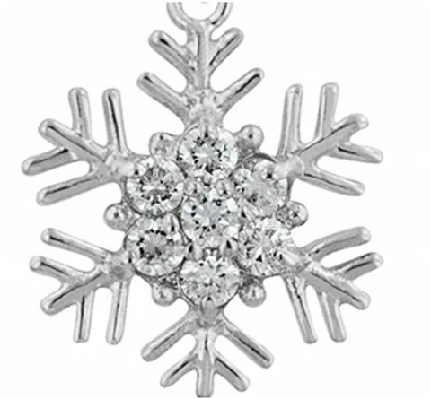 Telmae Snowflake  Drop Earrings | 2ct