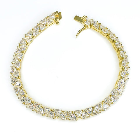 Freya Trillion 18k Gold Tennis Bracelet - 7in | 28ct