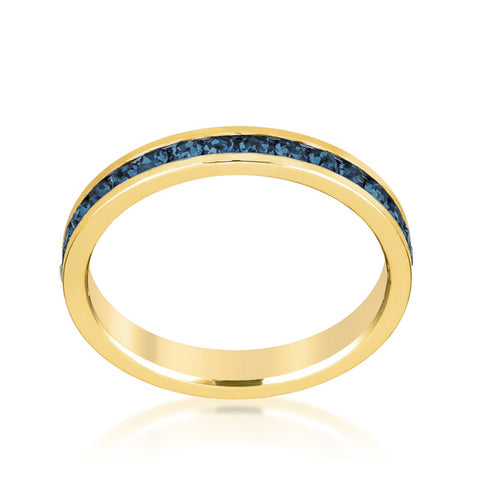 Gail Sapphire Blue Eternity Stackable Ring | 1ct | 18k Gold
