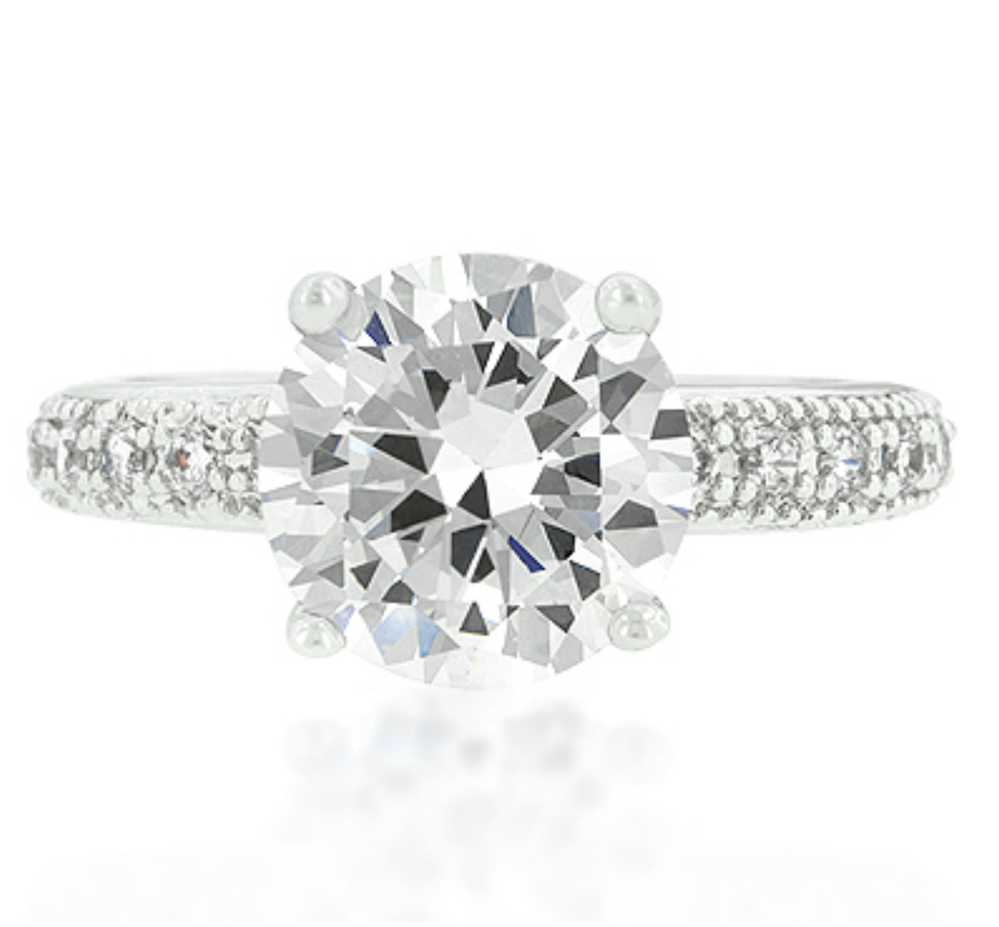 Genevi Classic Soliatire Engagement Eternity Ring | 4ct | Cubic Zirconia - Beloved Sparkles
 - 3