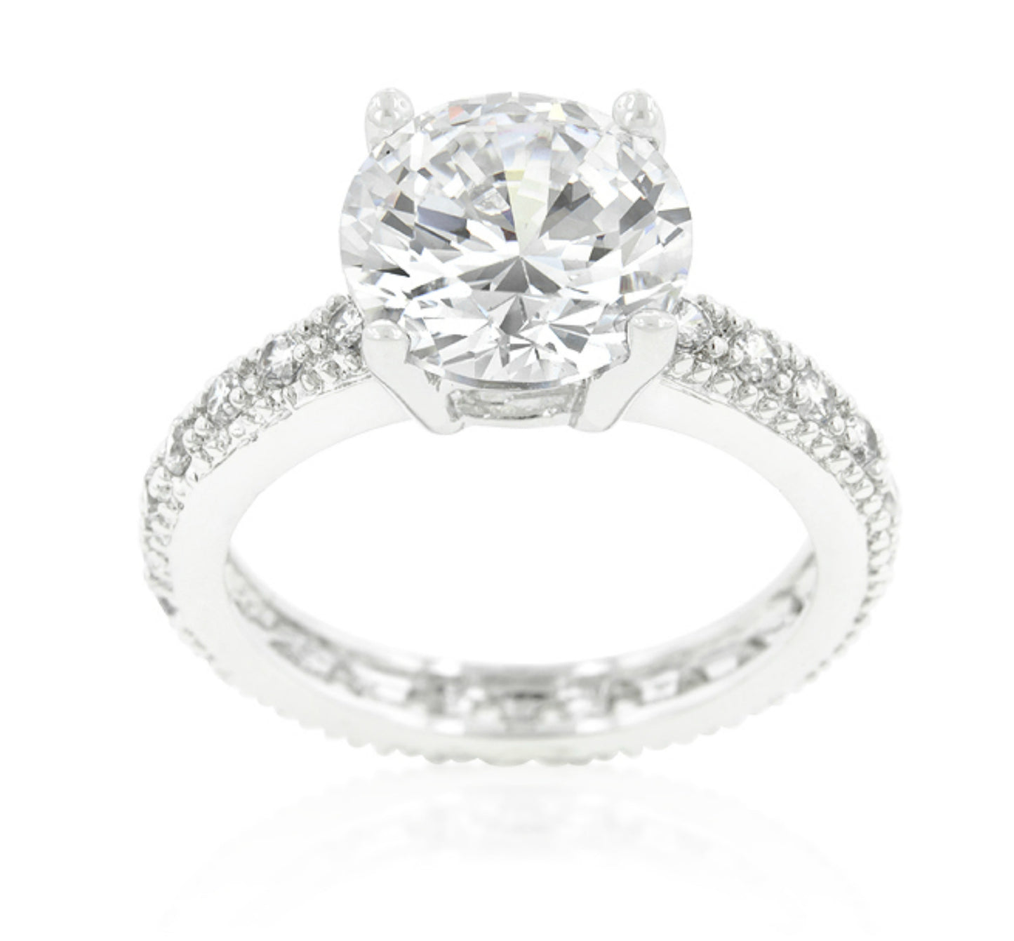 Genevi Classic Soliatire Engagement Eternity Ring | 4ct | Cubic Zirconia - Beloved Sparkles
 - 1