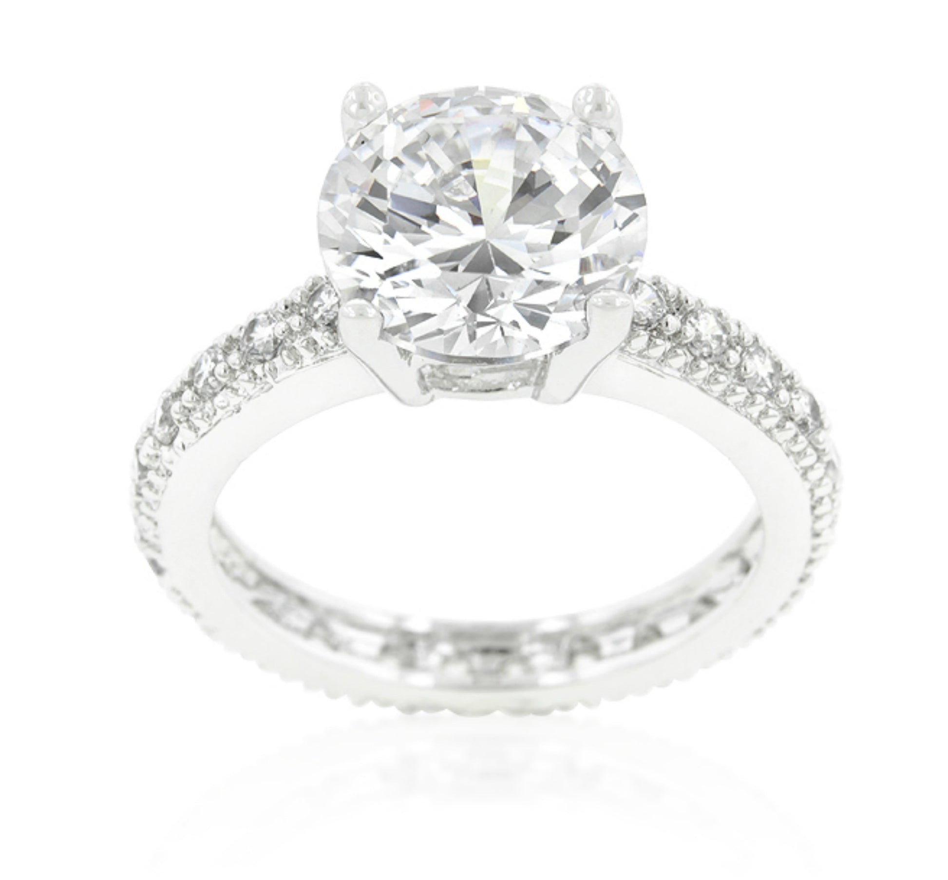 Genevi Classic Soliatire Engagement Eternity Ring | 4ct | Cubic Zirconia - Beloved Sparkles
 - 1