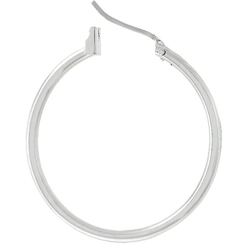 Glem Small Silver Hoop Earrings | 32mm
