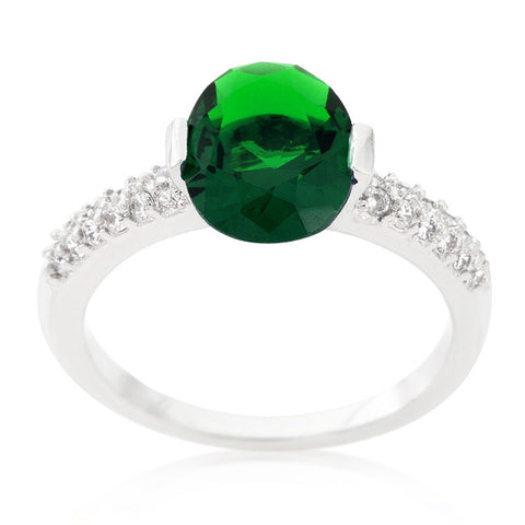 Harla Emerald Green Oval Cut Solitaire Engagement Ring | 3  Carat | Cubic Zirconia - Beloved Sparkles
 - 3