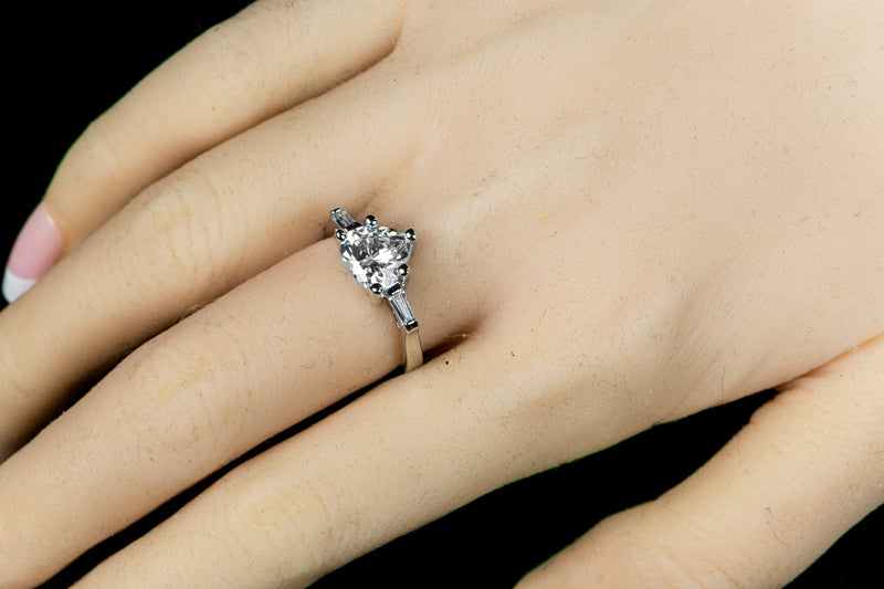 Hetty Heart CZ Solitaire Engagement Ring | 2.5ct