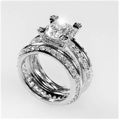 Isabel 2.5ct Round Vintage Engagement Ring Set | 7.5ct