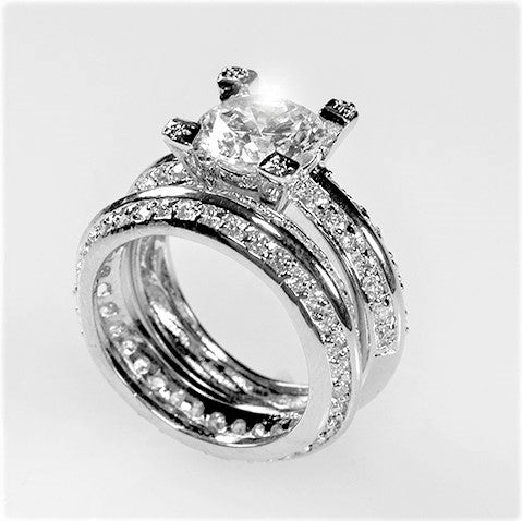 Isabel 2.5ct Round Vintage Engagement Ring Set | 7.5ct