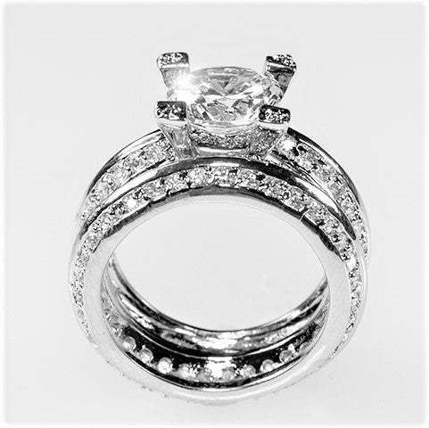 Isabel 2.5ct Round Vintage Engagement Ring Set | 7.5ct