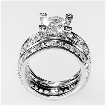 Isabel 2.5ct Round Vintage Engagement Ring Set | 7.5ct