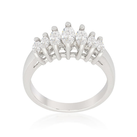 Iva Marquise Cluster Eternity Ring | 2 Carat | Cubic Zirconia - Beloved Sparkles