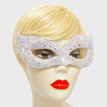 Ivanna Multi Color Cluster Cat Eye Statement Masquerade Mask | Crystal - Beloved Sparkles
 - 2