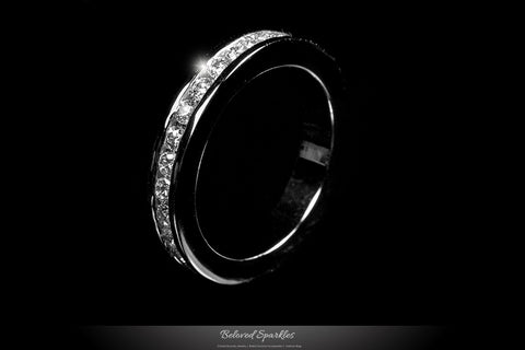 Jacey Round Channel Set Stackable Eternity Ring | 2ct