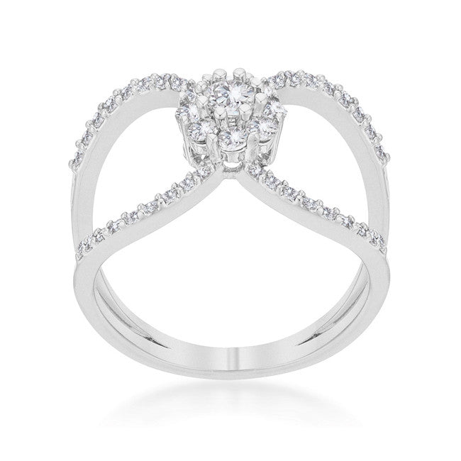 Joyce Delicate Floral Wrap Fashion Cocktail Ring | 1.5 Carat |Cubic Zirconia - Beloved Sparkles
 - 2