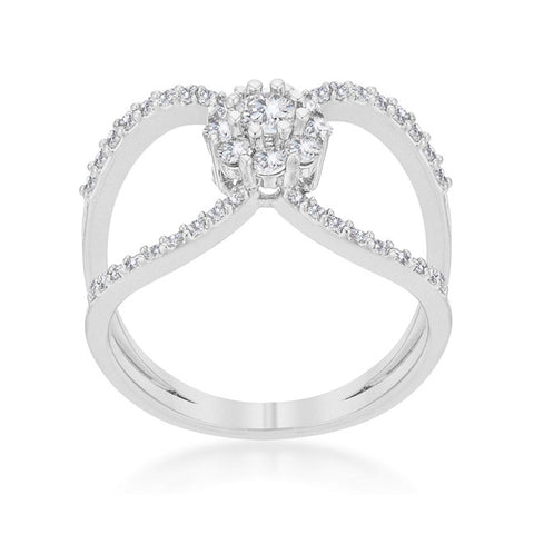 Joyce Delicate Floral Wrap Fashion Cocktail Ring | 1.5 Carat |Cubic Zirconia - Beloved Sparkles
 - 2