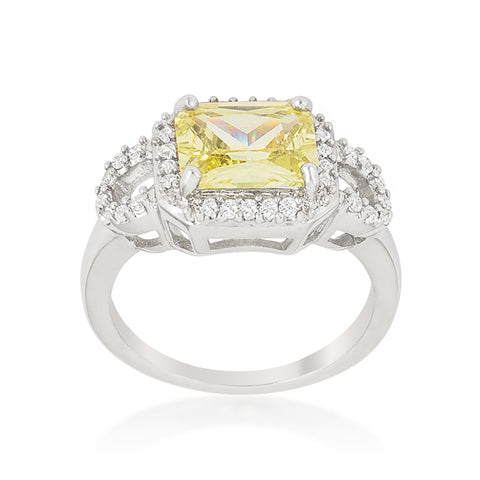Karae 3ct Canary Radiant CZ Cocktail Ring | 4.5ct